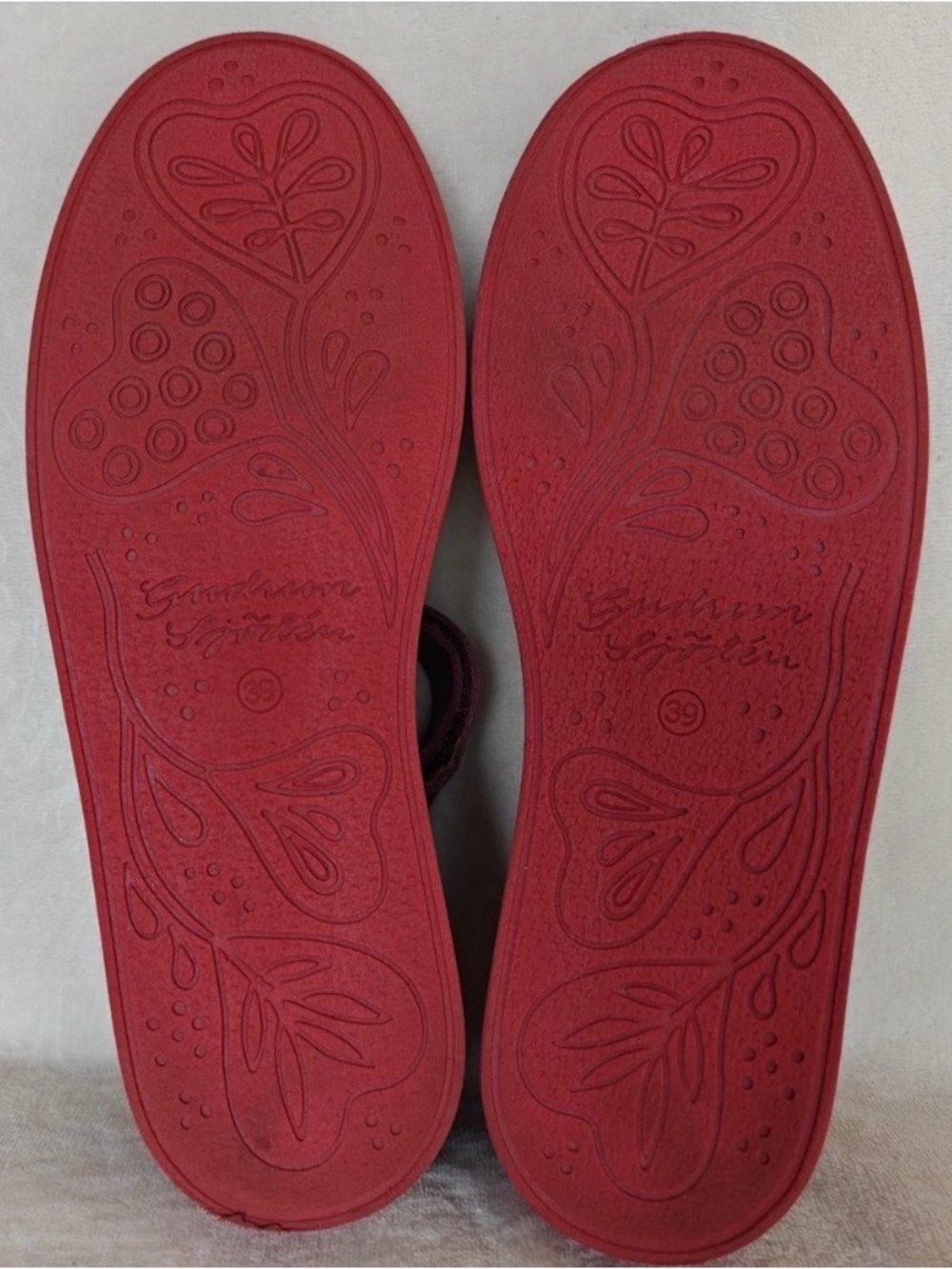 Gudrun Sjöden Sweet Berry Leather Sandals with Coral Pink Soles - Picture 5 of 9
